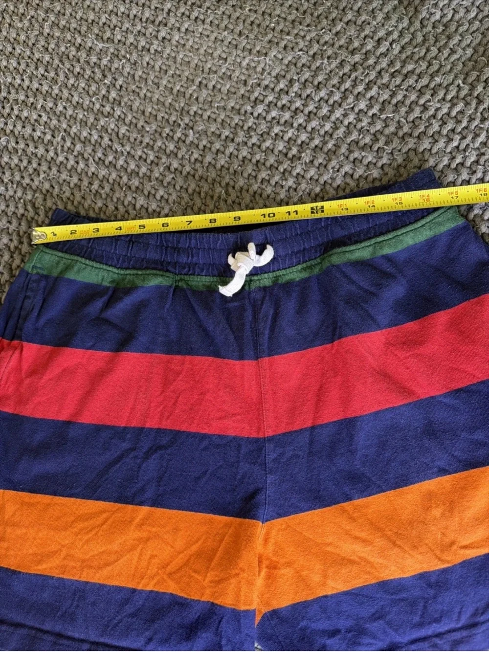 Polo Ralph Lauren Multicolor Striped Drawstring Shorts Men Size L 100% Cotton